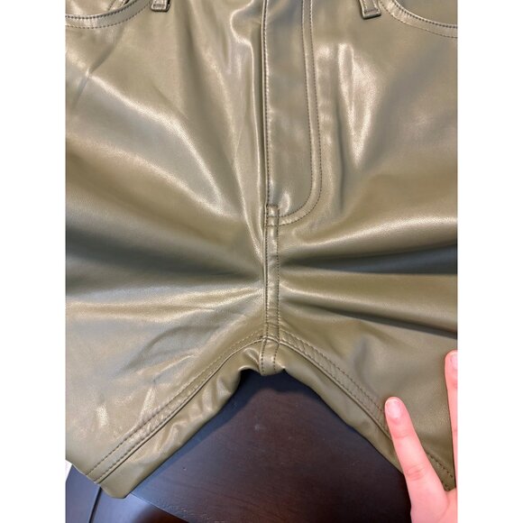 NEW Abercrombie & Fitch Curve Love 90's Cargo High-Rise Vegan Leather Trousers - Picture 10 of 15